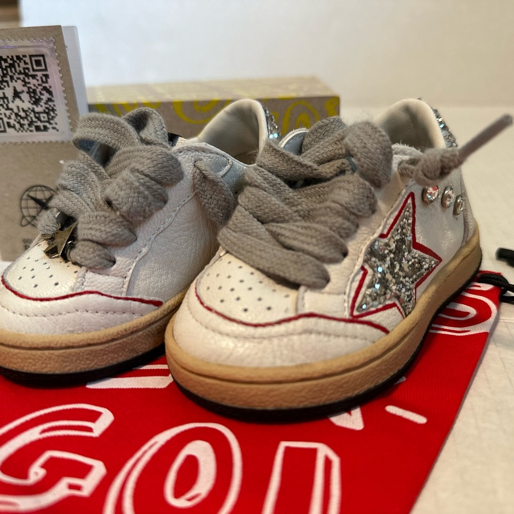 NEW, infant golden goose paid 290+ customization $150, size 18, USA  3 to 3 1/2
